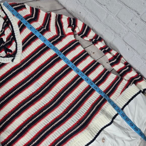 Democracy Striped Long‎ Sleeve Layered Look Sweater XL NWT - Picture 8 of 9